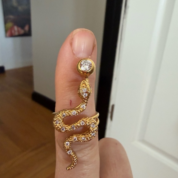 ZADA. Adjustable Snake Ring - Picture 2 of 2